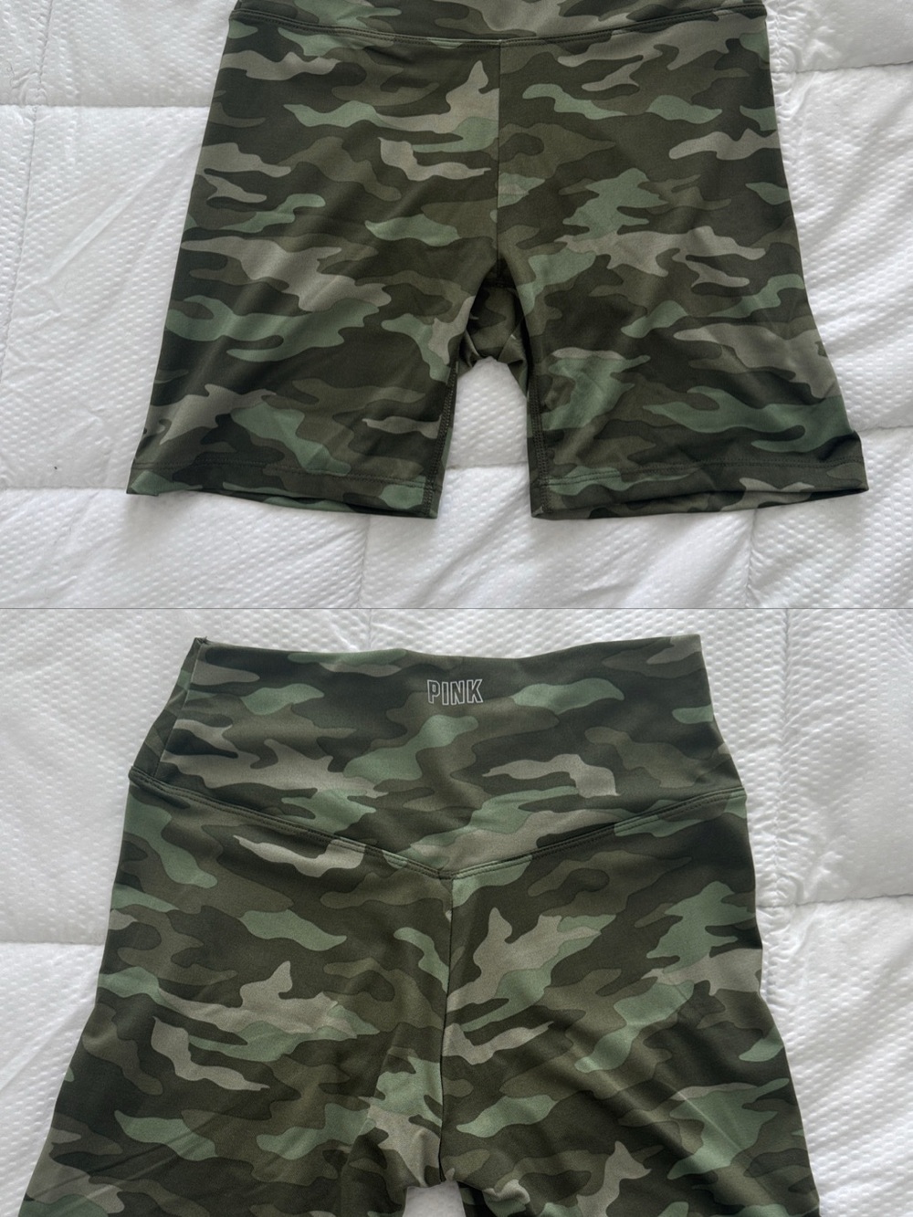 PINK Victoria's Secret Green Camo Athletic Bike Shorts